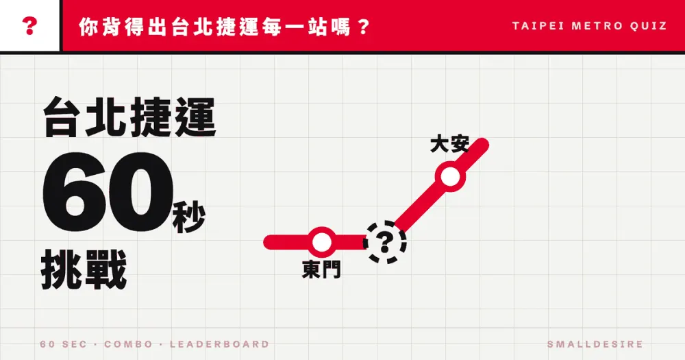 台北捷運 60 秒挑戰